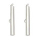 Slide end tubes 40mm - Antique silver